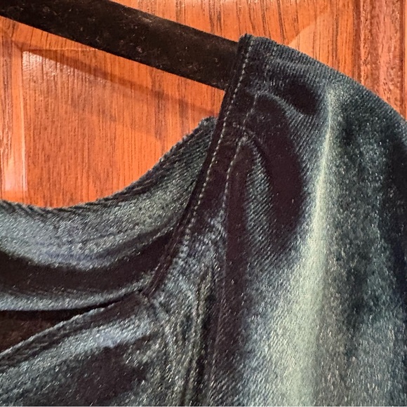 Grace Karin $45 NWT Green Velvet Off-Shoulder A line Dress Sweetheart neckline M - Picture 7 of 12